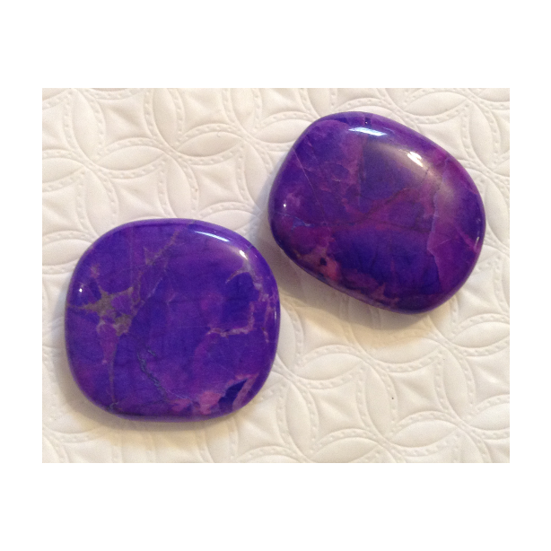 Purple Howlite Flat Stone MBE214