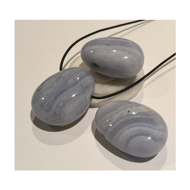 Blue Lace Agate Tumble Pendant MBE196