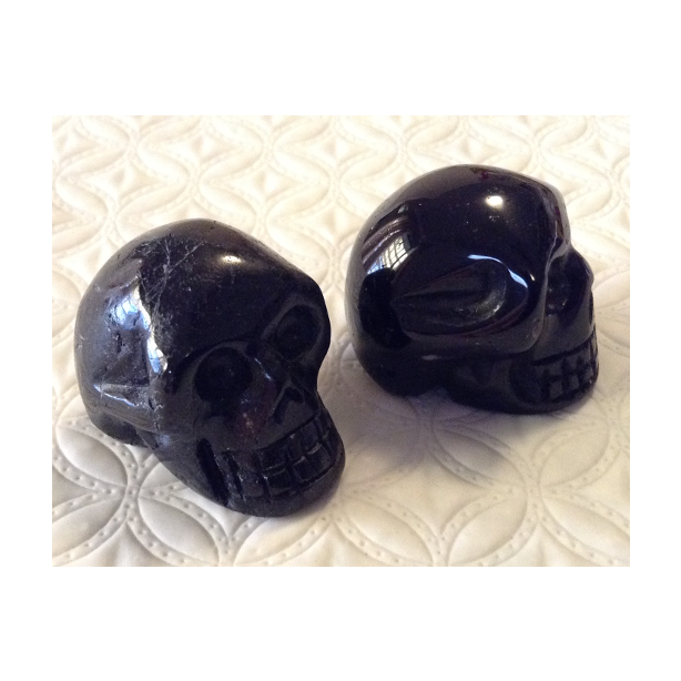Black Tourmaline Skull CC177