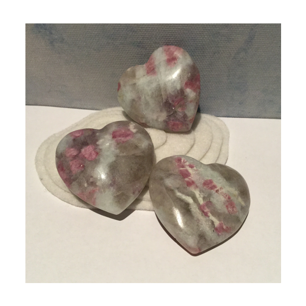 Pink Tourmaline in Quartz  Heart IEC125