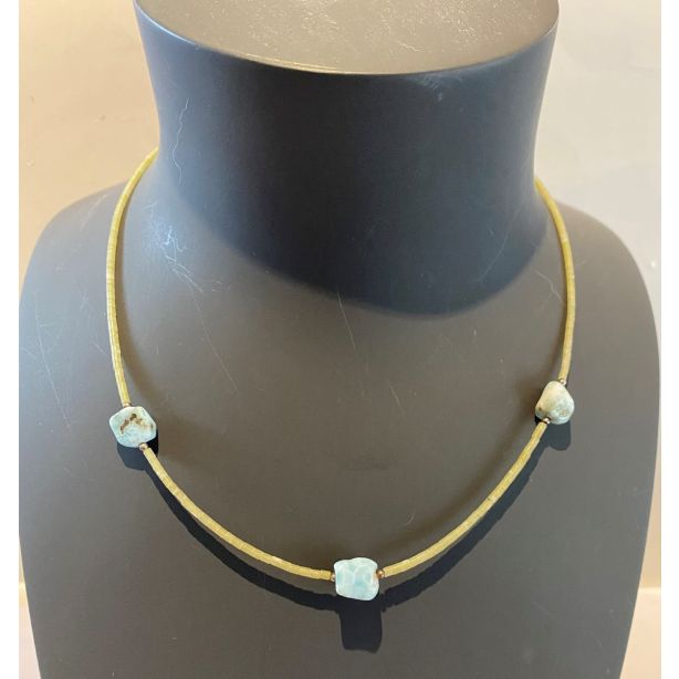 Larimar and Serpentine Necklace AA05
