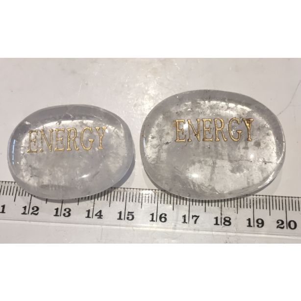 Clear Quartz Energy Word Stone AC35
