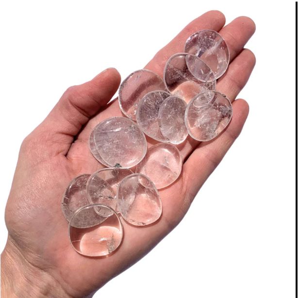 Clear Quartz Flatstones (Bra Buddies)