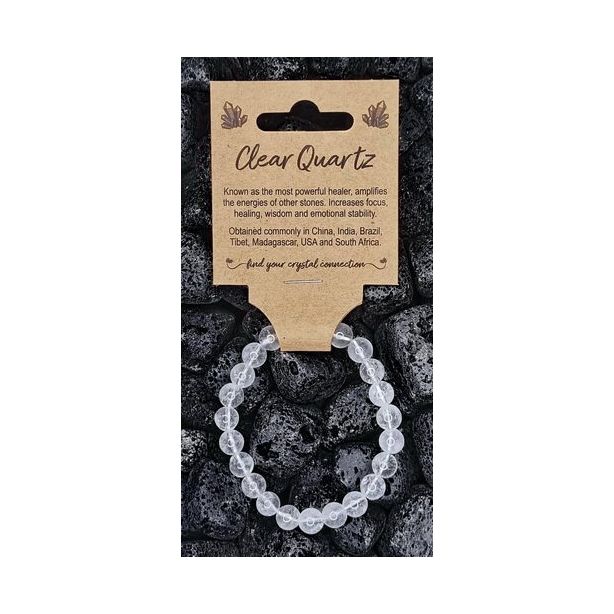 Clear Quartz 8mm Bracelet MBE145