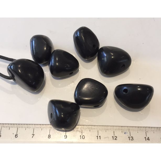 Shungite Tumbled stone Pendant CC341