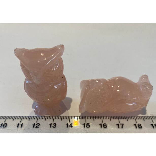 Rose Quartz Owl CC457