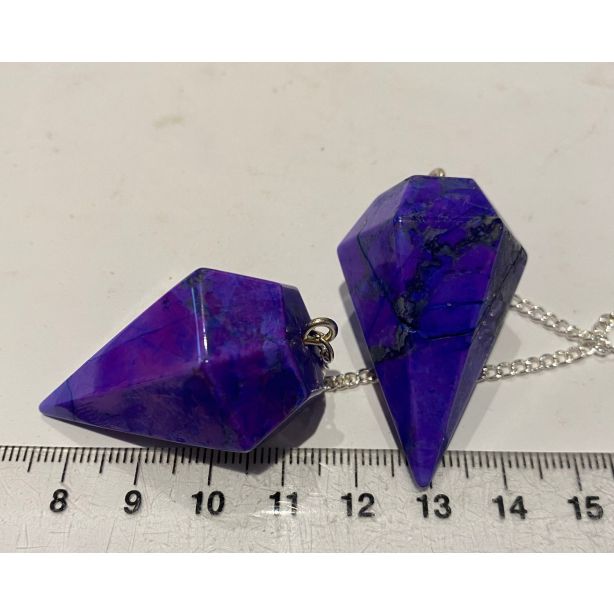 Purple Howlite Pendulum CC474