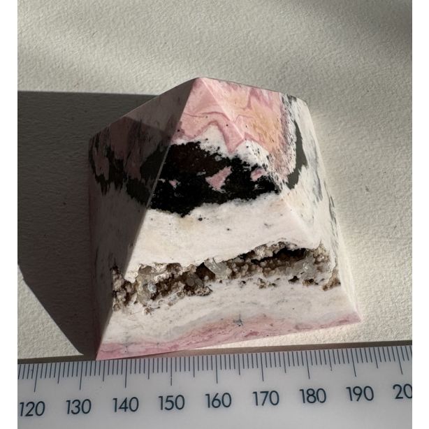 Rhodochrosite Galena , Quartz Pyramid CC693