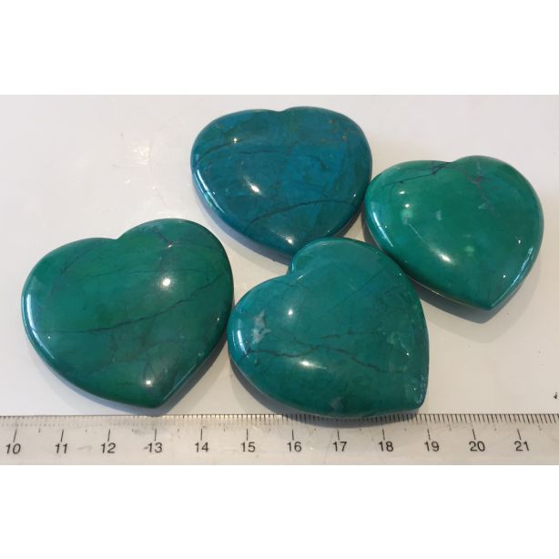 Blue & Green Howlite Heart CM115A