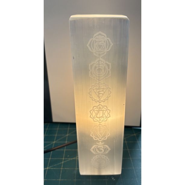 Selenite Chakra Lamp CW789