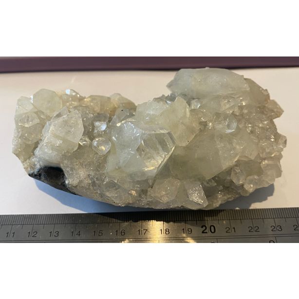Apophyllite on Blue Chalcedony FL600
