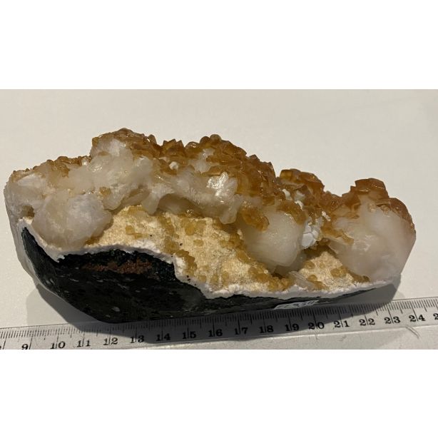 Yellow Calcite on Stilbite GT334
