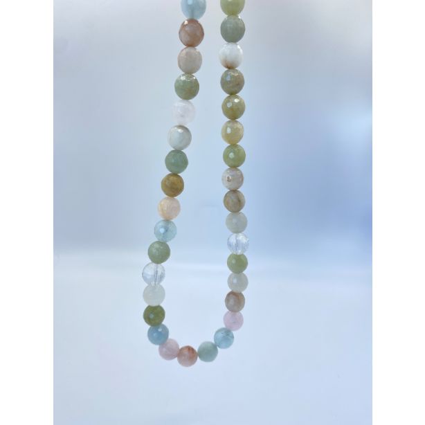 Beryl and Clear Quartz Necklace NO30