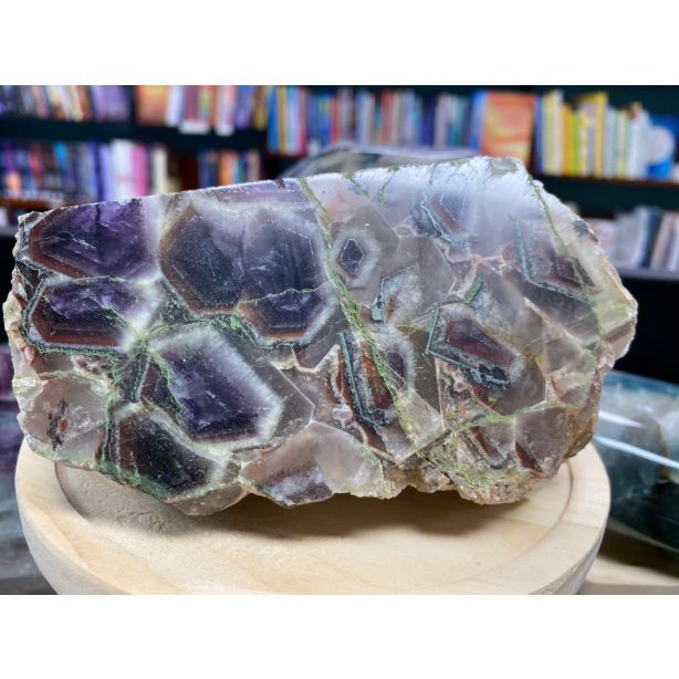Chevron Amethyst with Red Hematite WR01