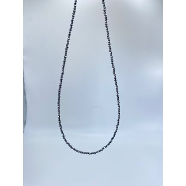 Hematite Necklace Faceted NA02