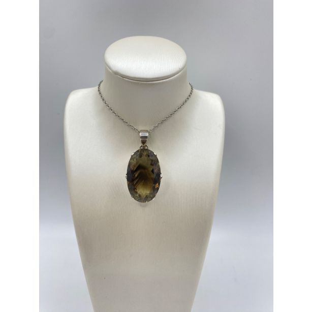Smokey Lemon Phantom Quartz Pendent PJ521