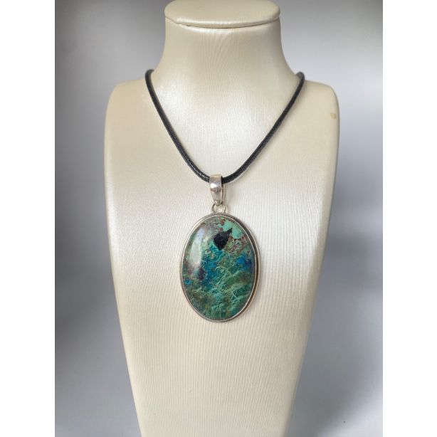 Chrysocolla  Shattuckite Pendant NA1