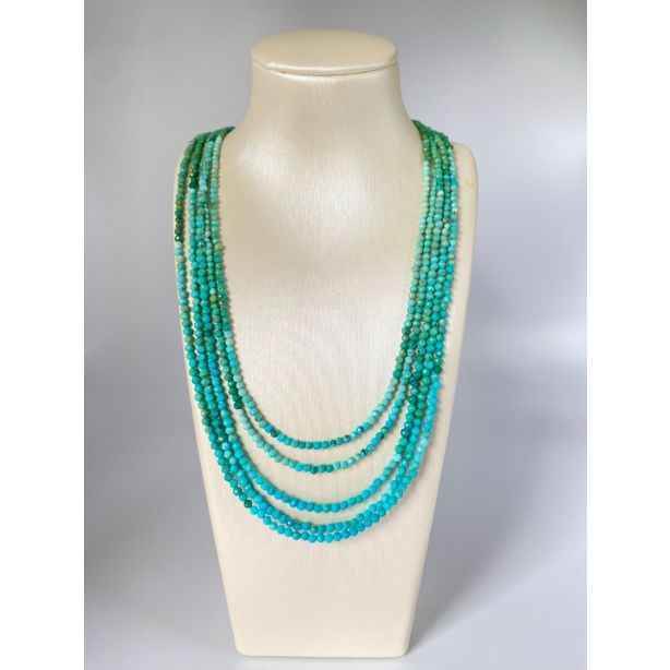 Arizona Turquoise Microbead Necklace PJ029B