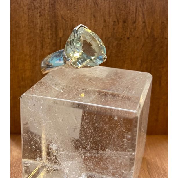 Green Amethyst Heart Ring PJ821