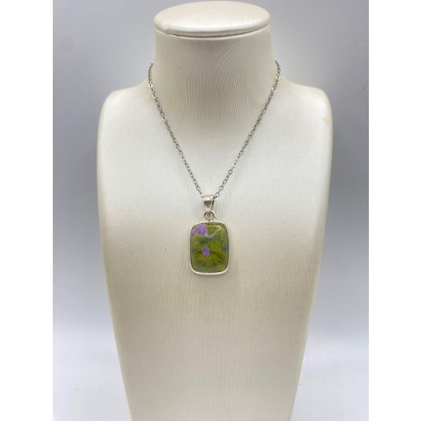 Stichtite and Serpentine Pendant PJ428