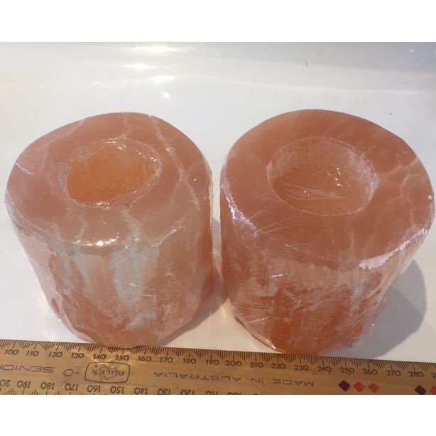 Orange Selenite Candle Holder KK159A