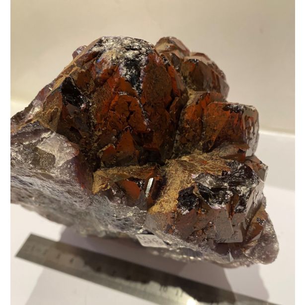 Chevron Amethyst with Red Hematite Rough KK25A