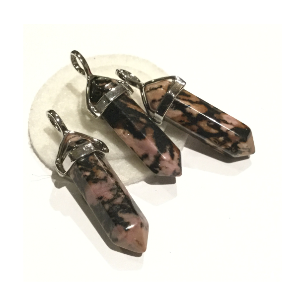 Rhodonite Double Terminated Pendant MBE205