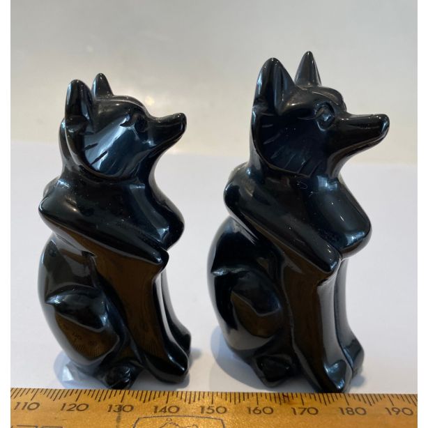  Black Obsidian Large Fox MBE593A