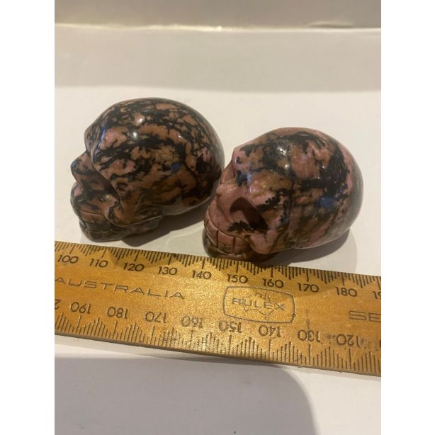 Rhodonite Skull MBE619