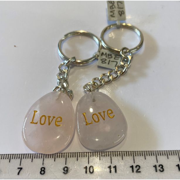 Rose Quartz Love Keyring MBE817