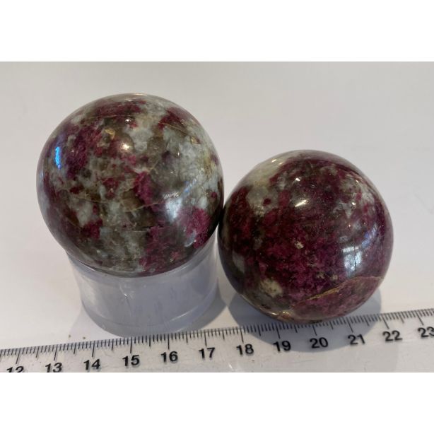 Tourmaline Red in Smokey Quartz Sphere MM679