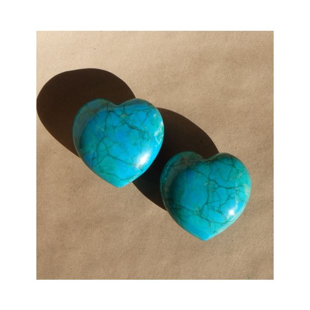 Blue Howlite Heart Q526