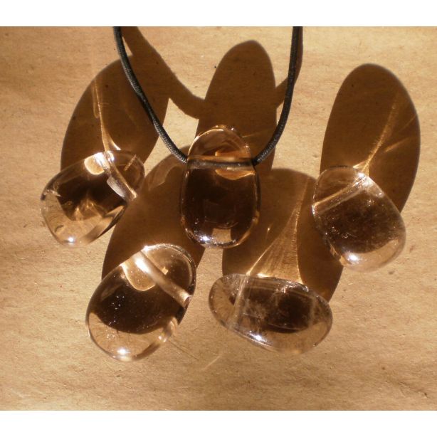 Smokey Quartz Tumble Pendant E380