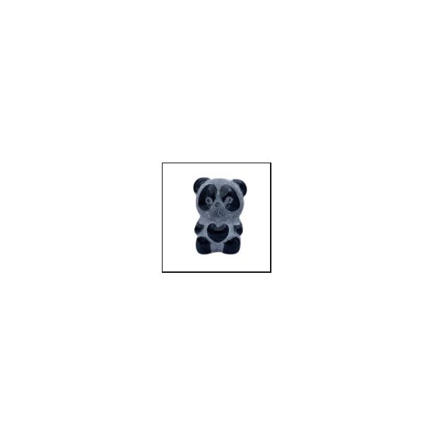 PANDA BEAR SITTING, Black Obsidian 
