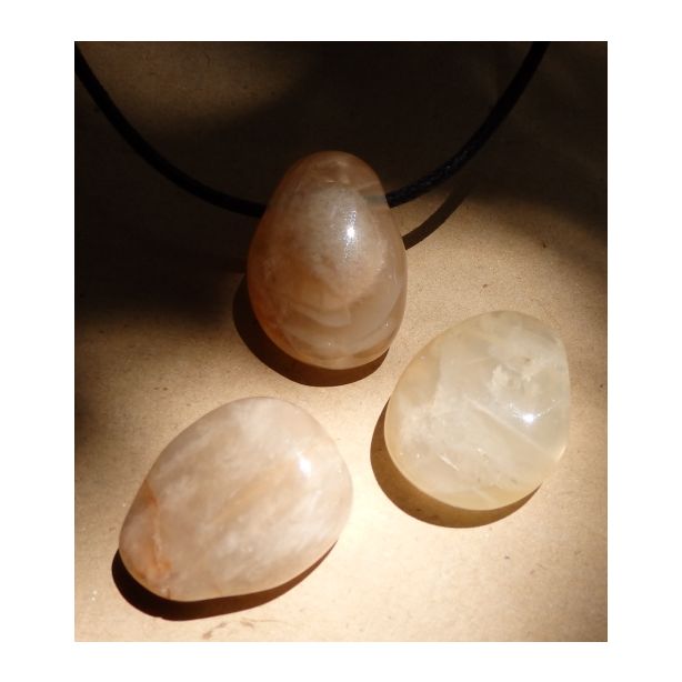Peach Moonstone Tumble Pendant E991