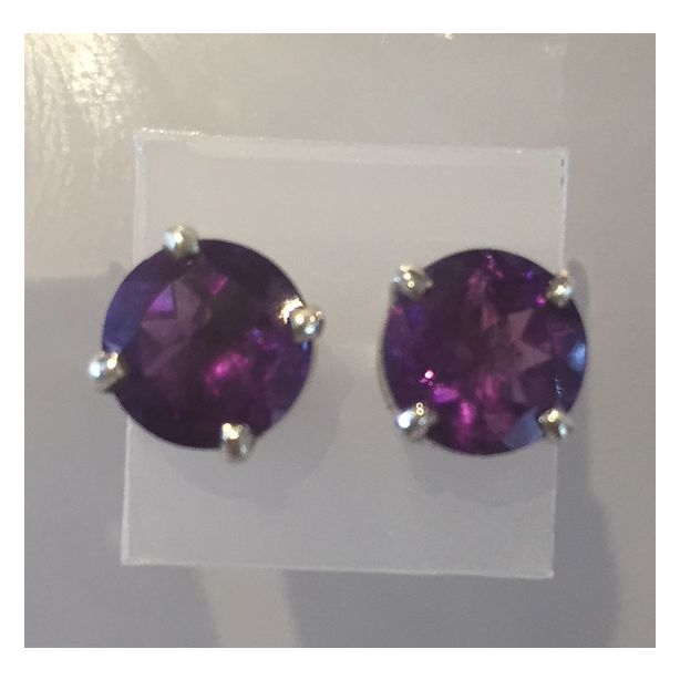 Amethyst Large Stud Earrings PJ177