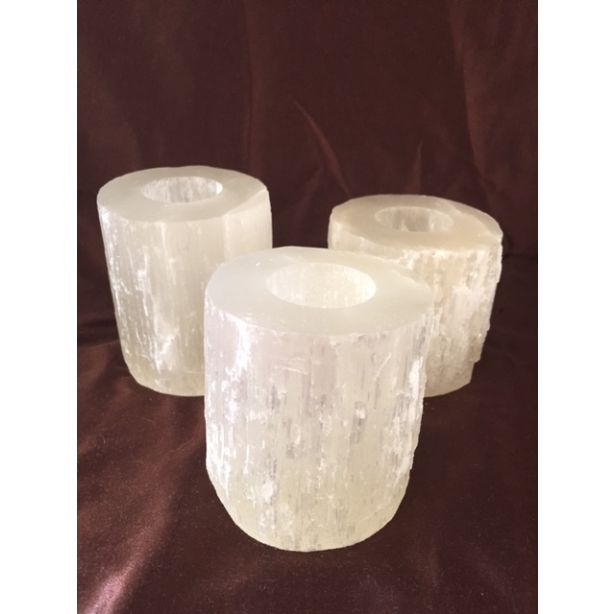 Selenite Candle Holder KK159