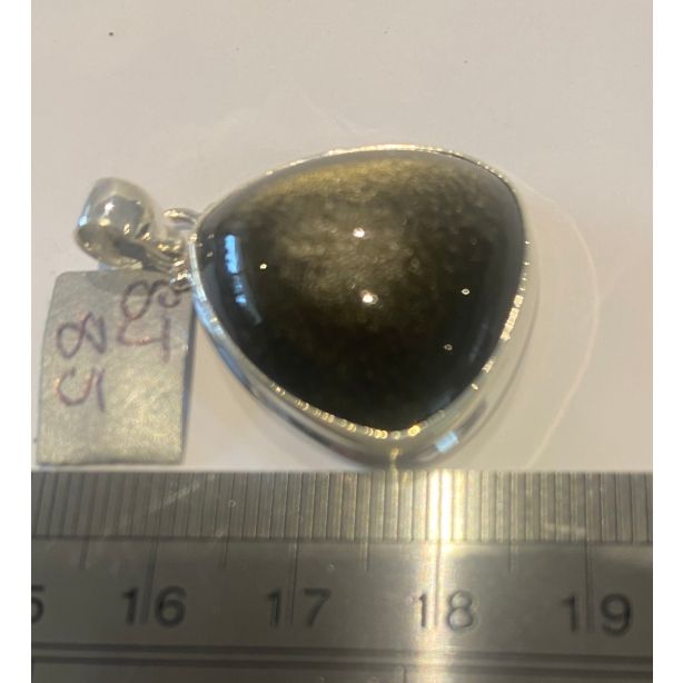 Gold Sheen Obsidian Pendant SJ85