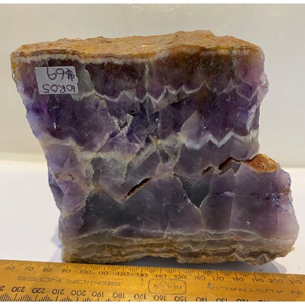 Chevron Amethyst with Red Hematite WR05