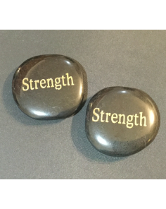 Strength Hematite Word Stone CC164