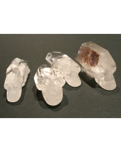 Clear Quartz Point with Skull CC102