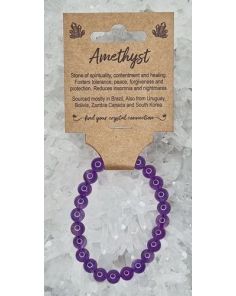Amethyst AAA 8mm Bead Bracelet MBE578