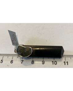 Moldavite on Black Tourmaline CC659