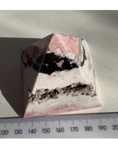 Rhodochrosite Galena , Quartz Pyramid CC693