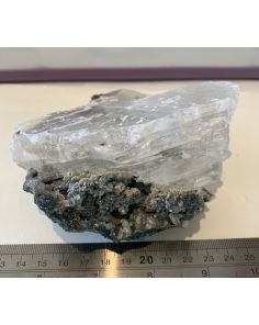 Selenite on Pale Amethyst CM448