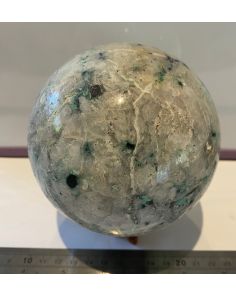 Chrysocolla in Quartz Sphere  CW713