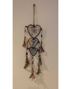 Rainbow  Cord Dream Catcher Heart D26