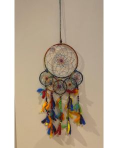 Rainbow  Cord Dream Catcher Large D80