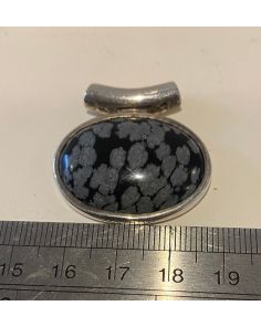 Snowflake Obsidian Pendant E101