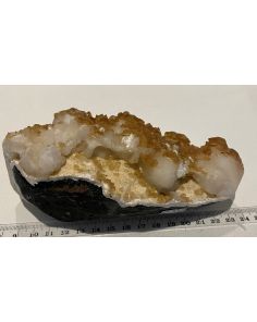 Yellow Calcite on Stilbite GT334